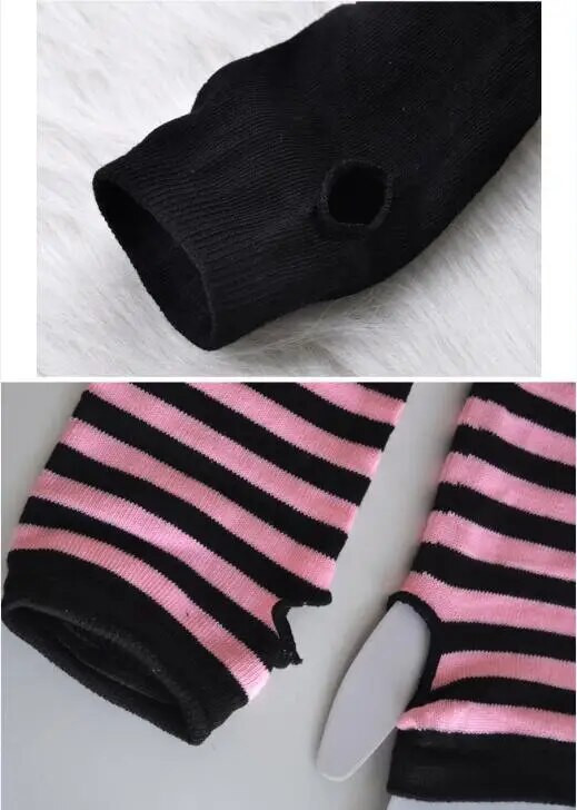 2021. gada modes sievietēm Sieviešu svītraini elkoņu cimdi, siltāki, adīti, gari bezpirkstiem cimdi, elkoņa dūraiņi, Ziemassvētku aksesuāri, dāvana