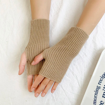 Modne ženske rukavice za ruke Toplije zimske rastezljive ruke Heklane rukavice za pletenje Meke vunene rukavice Duge jednobojne rukavice bez prstiju
