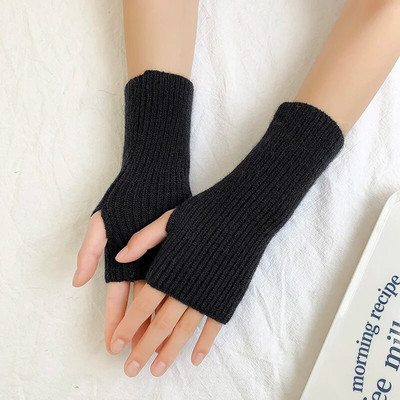 Modne ženske rukavice za ruke Toplije zimske rastezljive ruke Heklane rukavice za pletenje Meke vunene rukavice Duge jednobojne rukavice bez prstiju