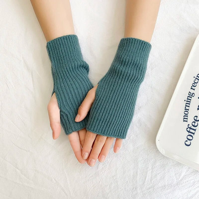 Modne ženske rukavice za ruke Toplije zimske rastezljive ruke Heklane rukavice za pletenje Meke vunene rukavice Duge jednobojne rukavice bez prstiju