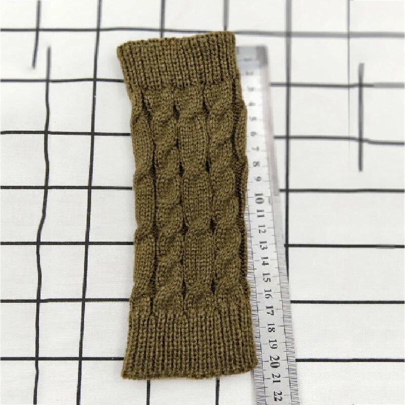 Naiste Twist heegeldatud silmkoelised poolsõrmekindad Talvised pehmed soojad villased kootud sõrmedeta kindad Lühikesed varrukad Kindad Guantes Y2k