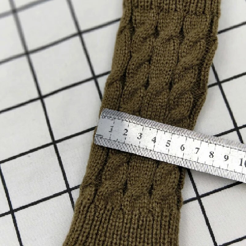 Naiste Twist heegeldatud silmkoelised poolsõrmekindad Talvised pehmed soojad villased kootud sõrmedeta kindad Lühikesed varrukad Kindad Guantes Y2k