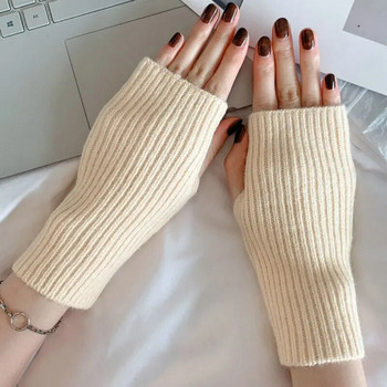Нови дамски ръкавици без пръсти, плетени ръкавици, зимни топли ръце, пънк, готически, направи си сам, ръкавица за плетене Y2K, плътни ръкавици за момичета, ръкави, ръкави
