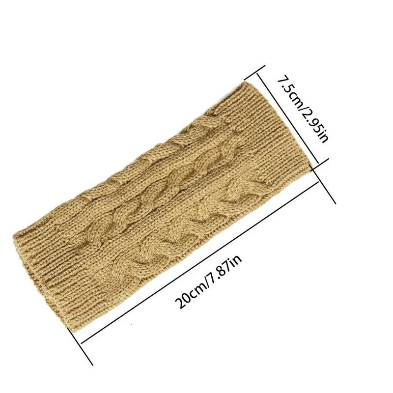 Γάντια με δαντέλα με μισό δάχτυλο Χειμερινά ζεστά πλεκτά μάλλινα γάντια χωρίς δάχτυλα για γυναίκες Κοντός θερμαντήρας καρπού