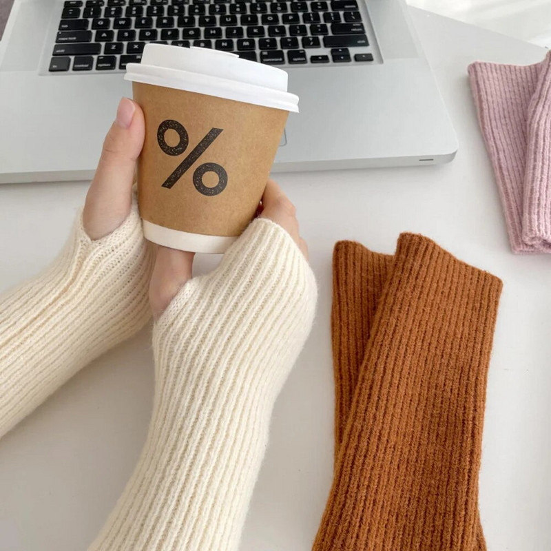 Γάντια χωρίς δάχτυλα Γυναικεία γάντια anime Γυναικεία πλεκτά γάντια μπράτσο Winter Warmers Japanese Goth Ankle μανίκια καρπού Harajuku Y2k