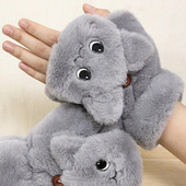 Jauki truša kažokādas adīti dūraiņi Plīša cimdi bez pirkstiem Apgriezti ar pusi pirksta braukšanas cimdi Ziemas mīksti, silti, biezi cimdi sievietēm, meitenēm