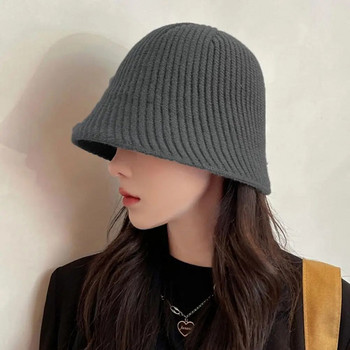 Καπέλο κουβά Πυκνό χωρίς ρυτίδες Keep Warm Φθινόπωρο Χειμώνας Γυναικείο καπέλο φθινοπώρου πλεκτό καπέλο για εξωτερικούς χώρους