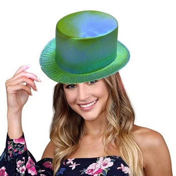 Μόδα καπέλο Fedora για άντρες Γυναικείες μπλούζες για ενήλικες Flat Top Hat Cosplay Κοστούμια JazzHat Hippies Cap Stage Performances Prop Headwear