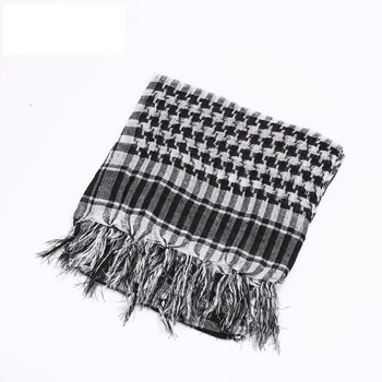 Качествен арабски шал Kaffiyeh 100% памук удобен спортен шал устойчив на пясък Cs Go Шал Аксесоар за открито 110см*110см