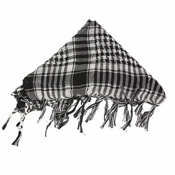 Качествен арабски шал Kaffiyeh 100% памук удобен спортен шал устойчив на пясък Cs Go Шал Аксесоар за открито 110см*110см