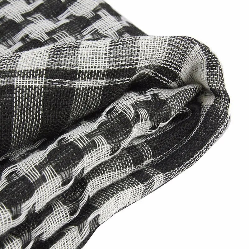 Kokybiška arabiška skara Kaffiyeh 100% medvilnė, patogus sportinis šalikas, atsparus smėliui Cs Go skara lauko aksesuaras 110cm*110cm