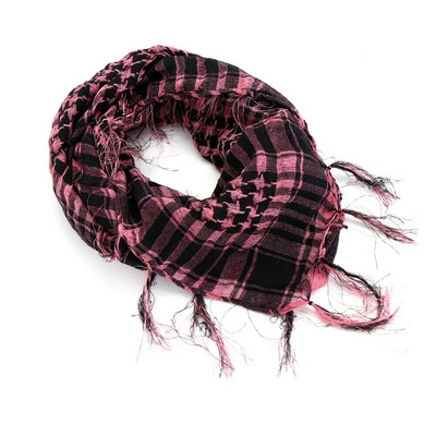 Καρό Tactical Desert Scarf Tassel Headband Muslim Hijabs Arab Men Keffiyeh Πολυλειτουργικό τετράγωνο εξωτερικό χειμερινό μαντήλι στο κεφάλι