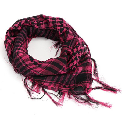 Καρό Tactical Desert Scarf Tassel Headband Muslim Hijabs Arab Men Keffiyeh Πολυλειτουργικό τετράγωνο εξωτερικό χειμερινό μαντήλι στο κεφάλι