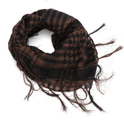 Καρό Tactical Desert Scarf Tassel Headband Muslim Hijabs Arab Men Keffiyeh Πολυλειτουργικό τετράγωνο εξωτερικό χειμερινό μαντήλι στο κεφάλι