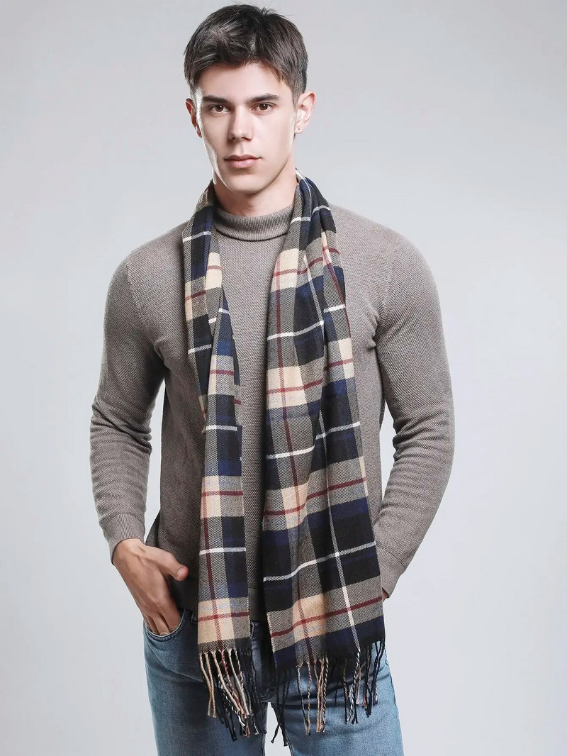 Modni zimski šal Ženski topli karirani šal Muški šalovi od kašmira od pašmine, dugi šal, omotana deka Drop dostava