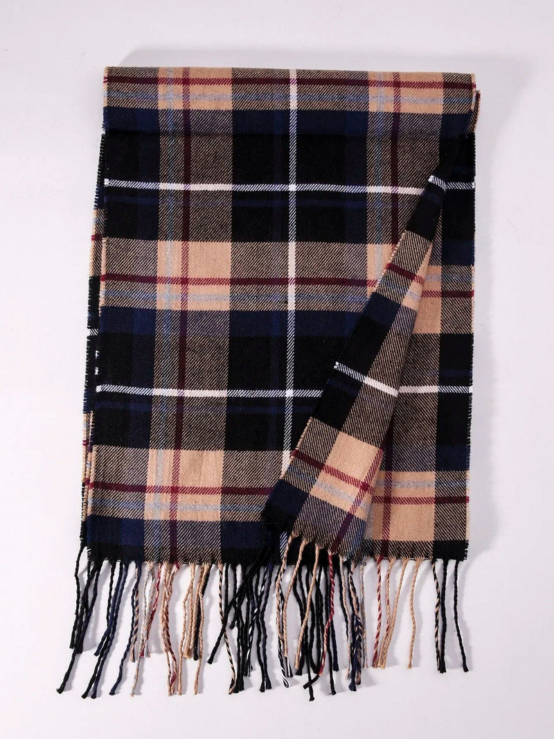 Modni zimski šal Ženski topli karirani šal Muški šalovi od kašmira od pašmine, dugi šal, omotana deka Drop dostava