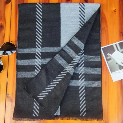 2023. gada jauns modes rūtains vīriešu šalles rudens ziemas pašmina biezs, silts kašmira lakats Vīriešu biznesa garais aptinums klasiskā šalle