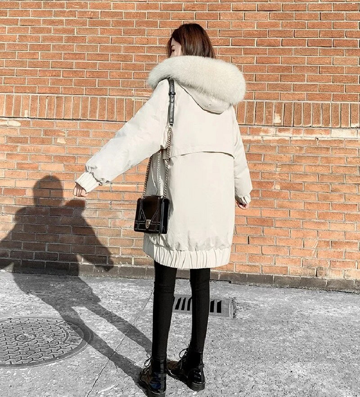 Χειμερινά παλτό εγκυμοσύνης Γιακάς από ψεύτικη γούνα με κουκούλα Parka εγκυμοσύνης Έγκυος Ζεστά ρούχα Γυναικεία μπουφάν και παλτό