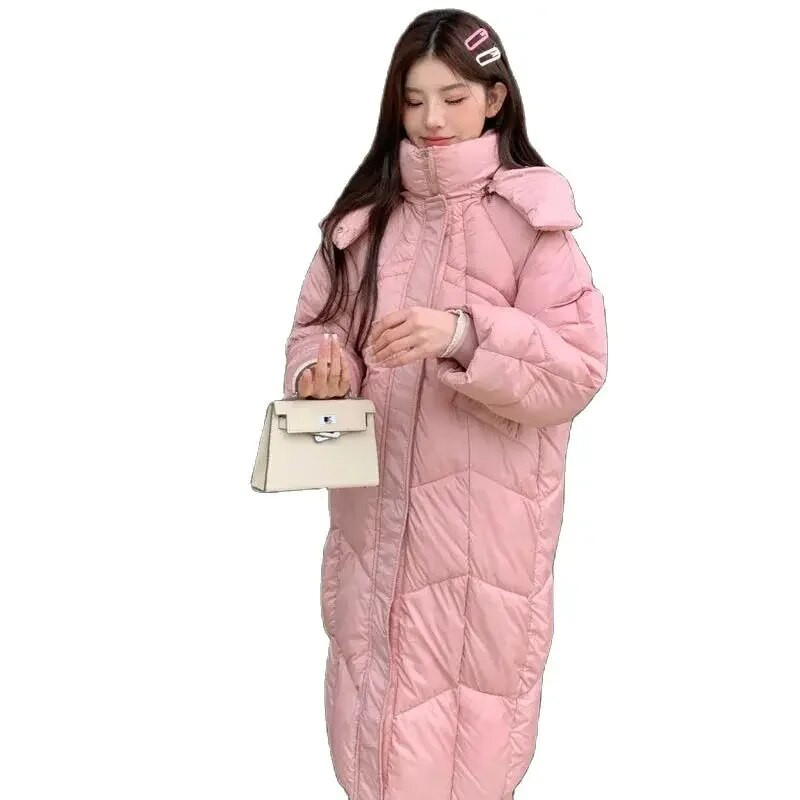 Πουπουλένια παλτό εγκυμοσύνης 2023 Plus Size Έγκυος Βαμβακερά εξωτερικά ενδύματα Χοντρά ζεστά X-Long χαλαρά μπουφάν εγκυμοσύνης με κουκούλα