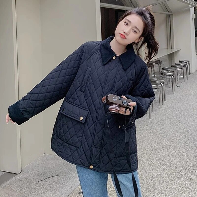 Χειμερινά παλτό εγκυμοσύνης 2023 Κορεάτικο στιλ Preppy Μακρυμάνικο γυριστό γιακά με φερμουάρ Fly Έγκυος γυναίκα Fleece μπουφάν Ζεστό