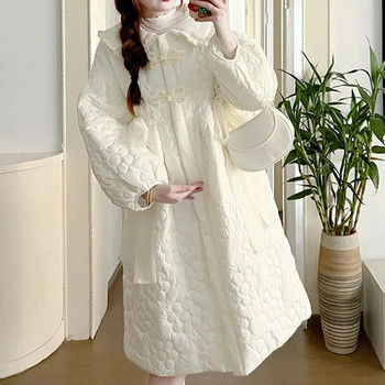Παλτό εγκυμοσύνης για έγκυες παλτό Νέο φθινοπωρινό χειμώνα γυναικείο μασίφ γιακά για κούκλα Ζεστή επένδυση μόδας Λεπτά μακριά ρούχα