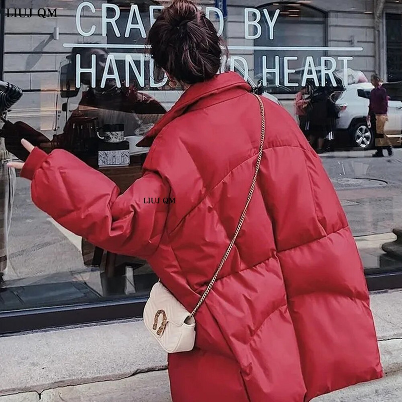 5XL μεγάλου μεγέθους γυναικείο μπουφάν γυναικείο πουπουλένιο μπουφάν Χειμώνας 2022 Μεσαίου μήκους γιακάς Ζεστό βαμβακερό παλτό Έγκυος γυναίκα Πάρκα