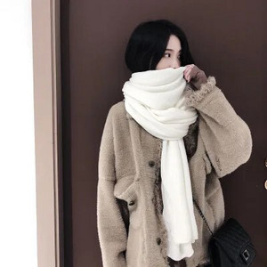 Pleteni jednobojni šal od imitacije kašmira Žene Muškarci Zimski elegantni šal Pashmina Bandana Mujer Muški Bufanda Hidžab Umotani šal