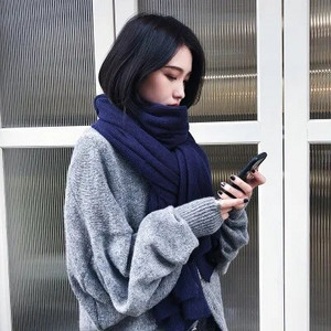 Pleteni jednobojni šal od imitacije kašmira Žene Muškarci Zimski elegantni šal Pashmina Bandana Mujer Muški Bufanda Hidžab Umotani šal