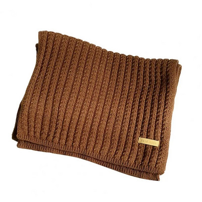 Termiskā šalle Stilīgs elpojošs trikotāžas šalle Ziemas vienkrāsains adīšana garas šalles kostīmu aksesuāri