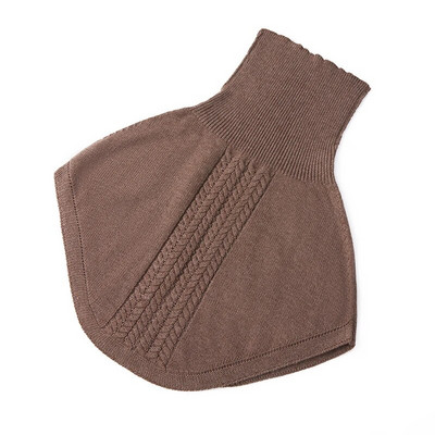 Ženski vuneni pleteni šal s prstenom Zimska dolčevita marama Topla mekana kratka ogrtača od kašmira Korejska modna lažna kragna Djevojka