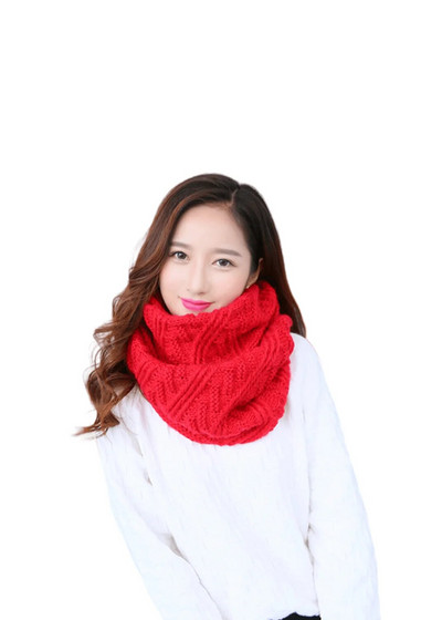 Novi jednobojni pleteni šal Ženske zimske tople debele marame Ženske slatke marame oko vrata Ženske debele marame s toplim ovratnicima