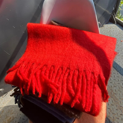 Podebljani mekani ženski šal od vune od mohera New Klein Plavi šal Ženski šal Turbani za topli Bib Bufandas Multicoloesr De Mujer