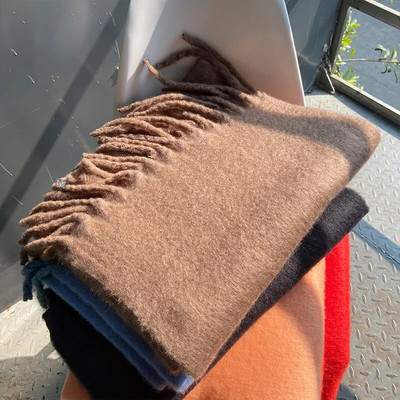 Podebljani mekani ženski šal od vune od mohera New Klein Plavi šal Ženski šal Turbani za topli Bib Bufandas Multicoloesr De Mujer