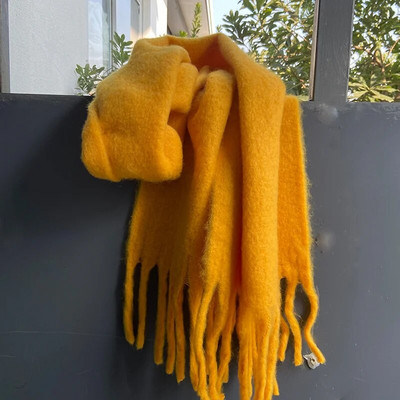 Podebljani mekani ženski šal od vune od mohera New Klein Plavi šal Ženski šal Turbani za topli Bib Bufandas Multicoloesr De Mujer