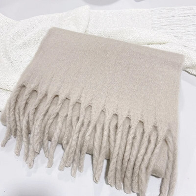 Podebljani mekani ženski šal od vune od mohera New Klein Plavi šal Ženski šal Turbani za topli Bib Bufandas Multicoloesr De Mujer