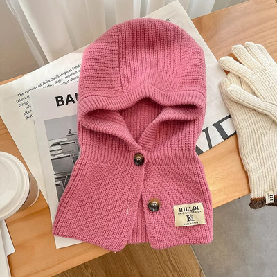 Sieviešu trikotāžas balaclava cepure ziemas āra unisex vīriešiem silta ausu aizsardzība šalle Vilnas pulovers Snood cepure apkakles pārsegs Jauns 2022