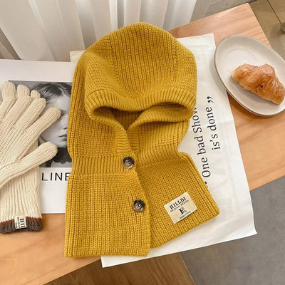 Sieviešu trikotāžas balaclava cepure ziemas āra unisex vīriešiem silta ausu aizsardzība šalle Vilnas pulovers Snood cepure apkakles pārsegs Jauns 2022