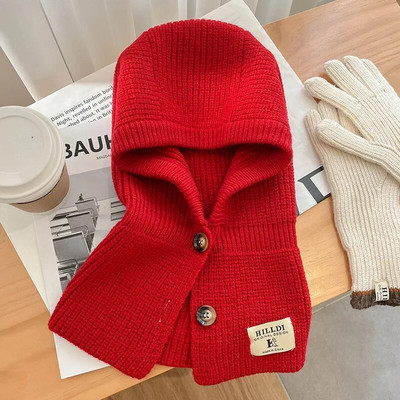 Sieviešu trikotāžas balaclava cepure ziemas āra unisex vīriešiem silta ausu aizsardzība šalle Vilnas pulovers Snood cepure apkakles pārsegs Jauns 2022