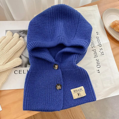 Sieviešu trikotāžas balaclava cepure ziemas āra unisex vīriešiem silta ausu aizsardzība šalle Vilnas pulovers Snood cepure apkakles pārsegs Jauns 2022