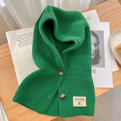 Sieviešu trikotāžas balaclava cepure ziemas āra unisex vīriešiem silta ausu aizsardzība šalle Vilnas pulovers Snood cepure apkakles pārsegs Jauns 2022