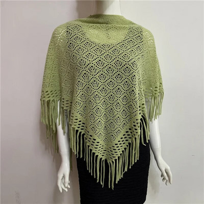 Sieviešu ziemas aukstā kašmira bārkstīm ziedu dobi trīsstūrveida šalle Mode vienkrāsains gaisa kondicionētājs Silts vilnas trikotāžas šalle T78