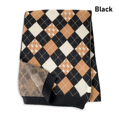 Božićni karirani pleteni šal Ležeran Održava toplinu Prugasti karirani topli šal otporan na hladnoću Svestrani ženski šal Ženski