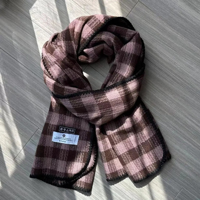 Prekrasni karirani šalovi Ženski svestrani šal Zimski topli omoti otporni na vjetar Korejski japanski popularni šalovi