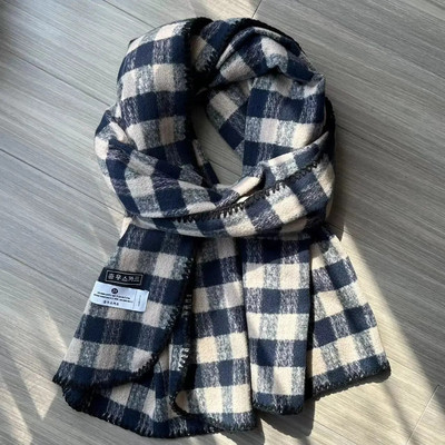 Prekrasni karirani šalovi Ženski svestrani šal Zimski topli omoti otporni na vjetar Korejski japanski popularni šalovi