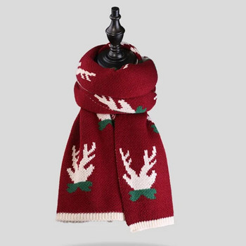 Нова жена, есен и зима, вълнен коледен шал за плетене, сладка студентска украса, топъл дълъг еленов рог, красив класически шал