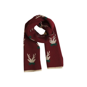2022 Нов плетен шал с благородни елени Дамски дебел зимен топъл студентски сладко одеяло Шалове за врата Шал Опаковане Коледен подарък