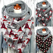 Modni zimski ženski božićni šal lutka bez lica s otisnutim gumbom meki omot Ležerni topli šalovi šalovi echarpe femme šarf ženski