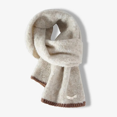 Ženski zimski novi topli pleteni šal, studentski par, korejsko izdanje, višenamjenski vuneni kontrastni vrat, mekani