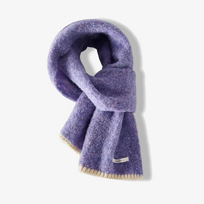 Ženski zimski novi topli pleteni šal, studentski par, korejsko izdanje, višenamjenski vuneni kontrastni vrat, mekani