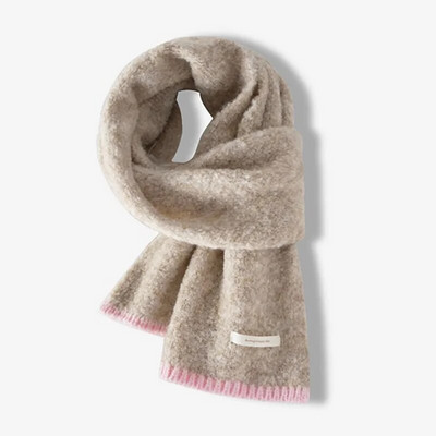 Ženski zimski novi topli pleteni šal, studentski par, korejsko izdanje, višenamjenski vuneni kontrastni vrat, mekani